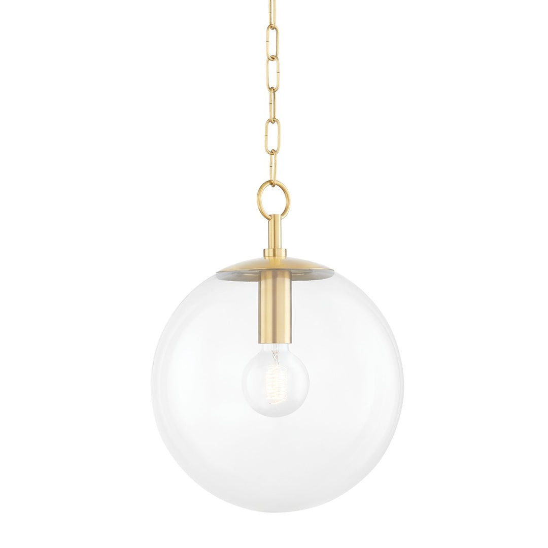 Juliana One Light Pendant in Aged Brass - available from The Lighting Shoppe, trusted by Canadian homeowners