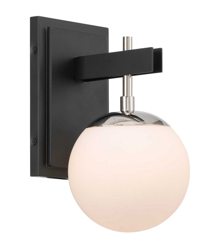 Allie One Light Bath in Black/Polished Nickel - available from The Lighting Shoppe, trusted by Canadian homeowners