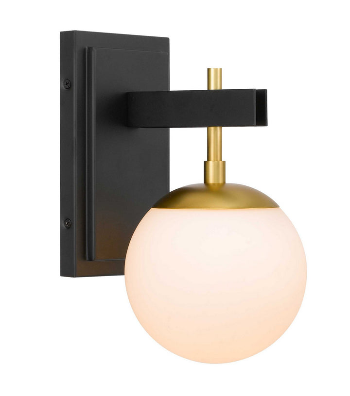 Allie One Light Bath in Black/Satin Brass - available from The Lighting Shoppe, trusted by Canadian homeowners