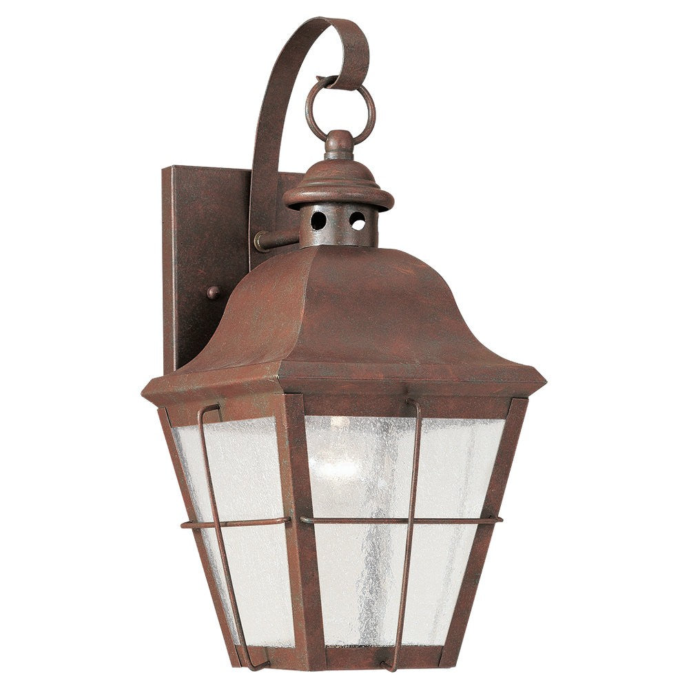 Chatham One Light Outdoor Wall Lantern in Weathered Copper - available from The Lighting Shoppe, trusted by Canadian homeowners