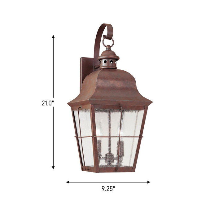 Generation Lighting Canada - 8463-44 - Two Light Outdoor Wall Lantern - Chatham - Weathered Copper