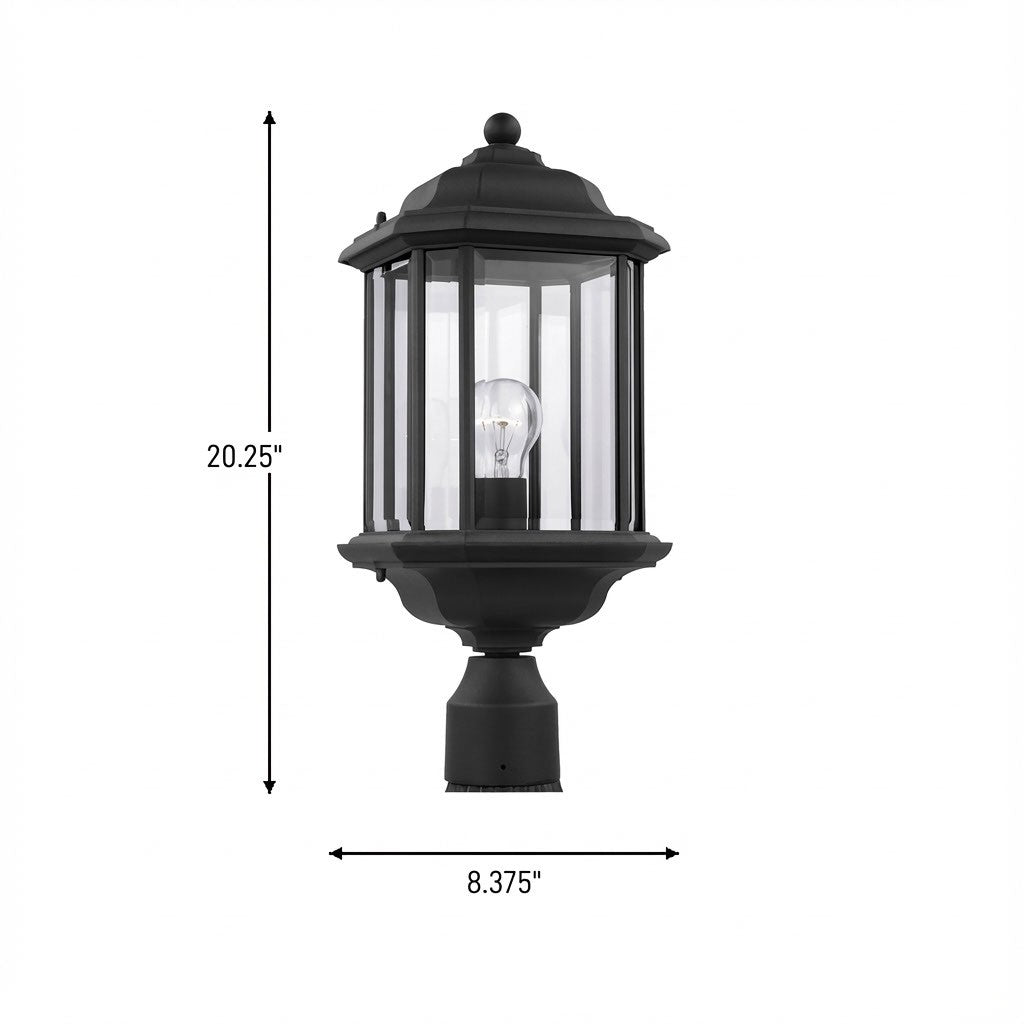Generation Lighting Canada - 82029-12 - One Light Outdoor Post Lantern - Kent - Black