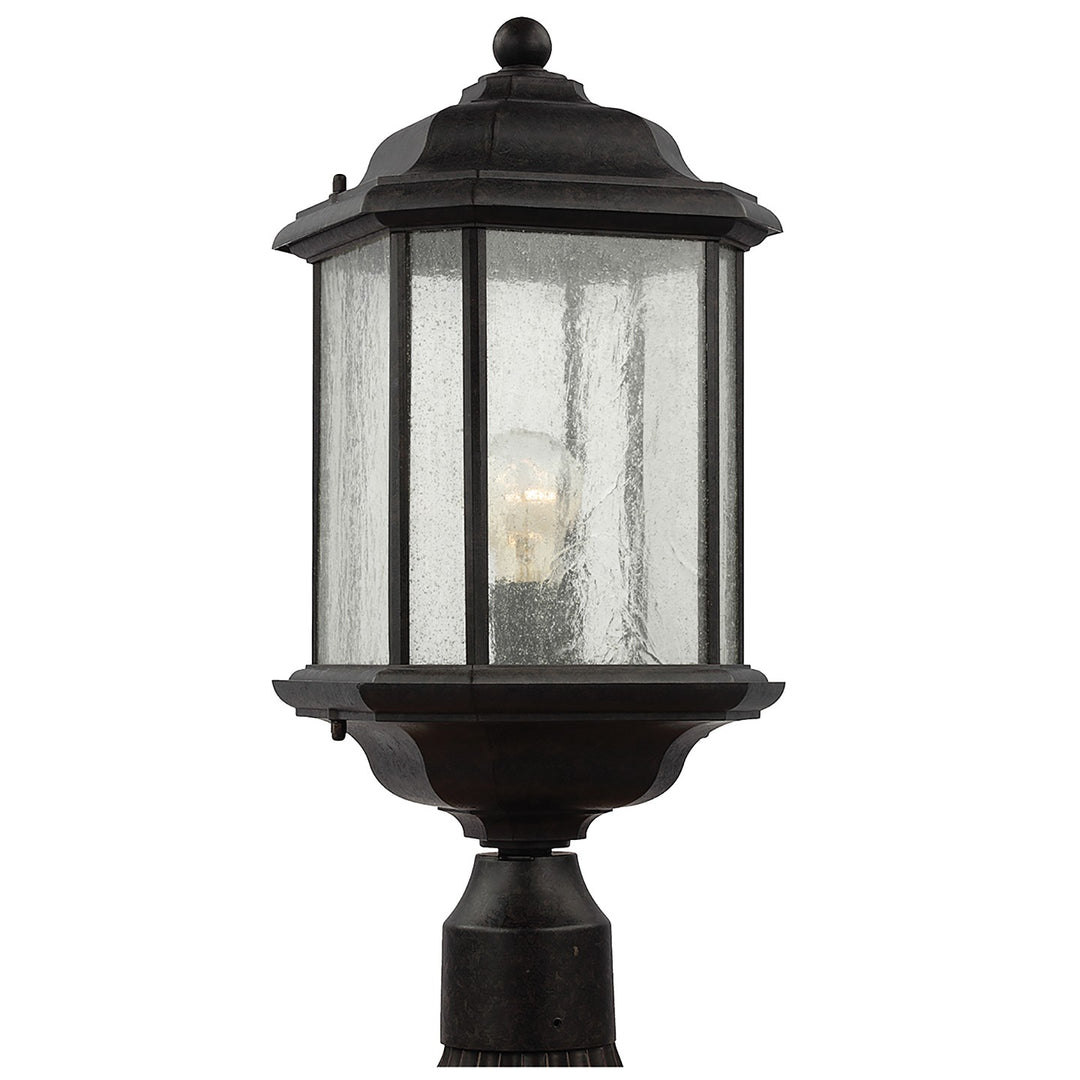 Kent One Light Outdoor Post Lantern in Oxford Bronze - available from The Lighting Shoppe, trusted by Canadian homeowners