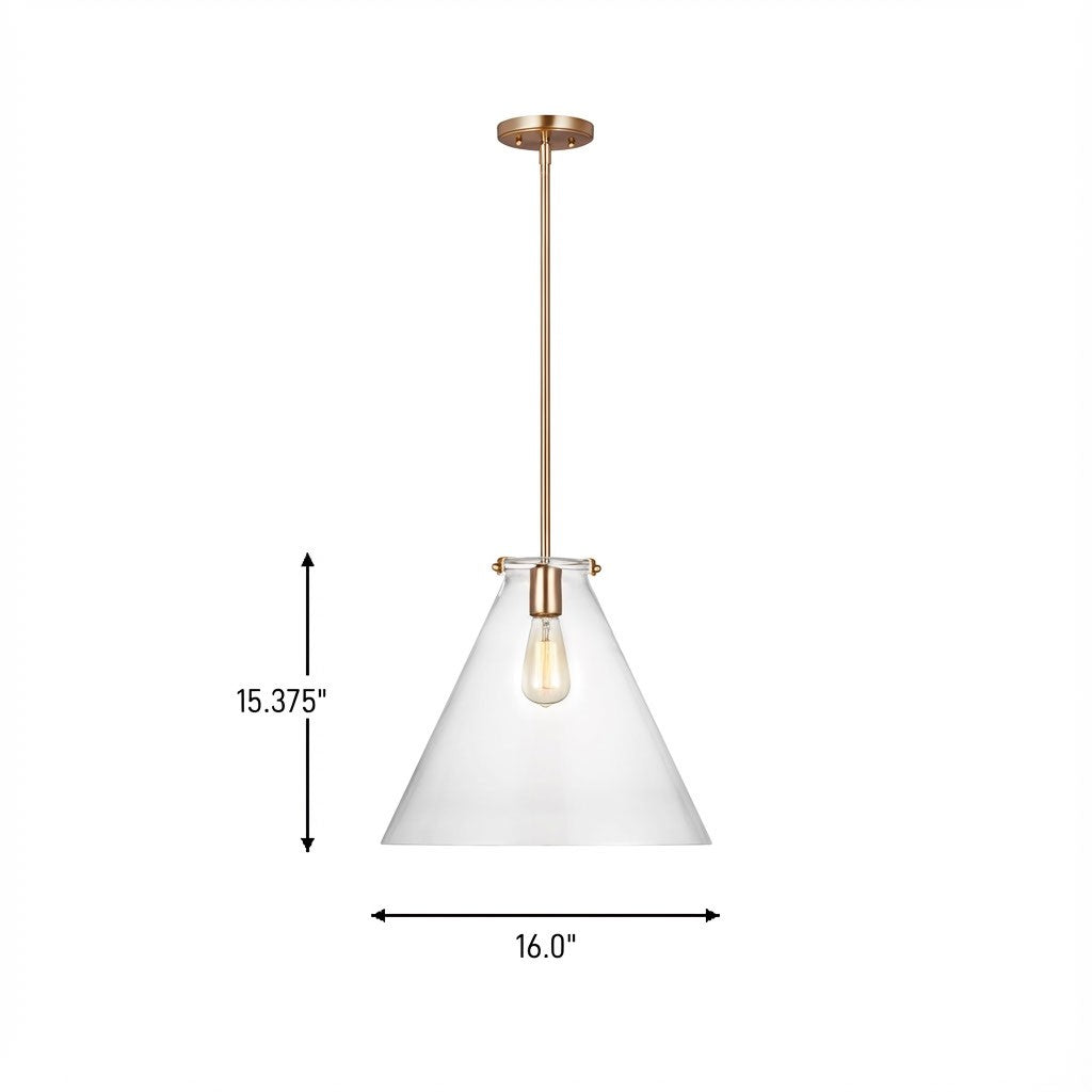 Visual Comfort Studio Canada - 6592101-848 - One Light Pendant - Kate - Satin Brass