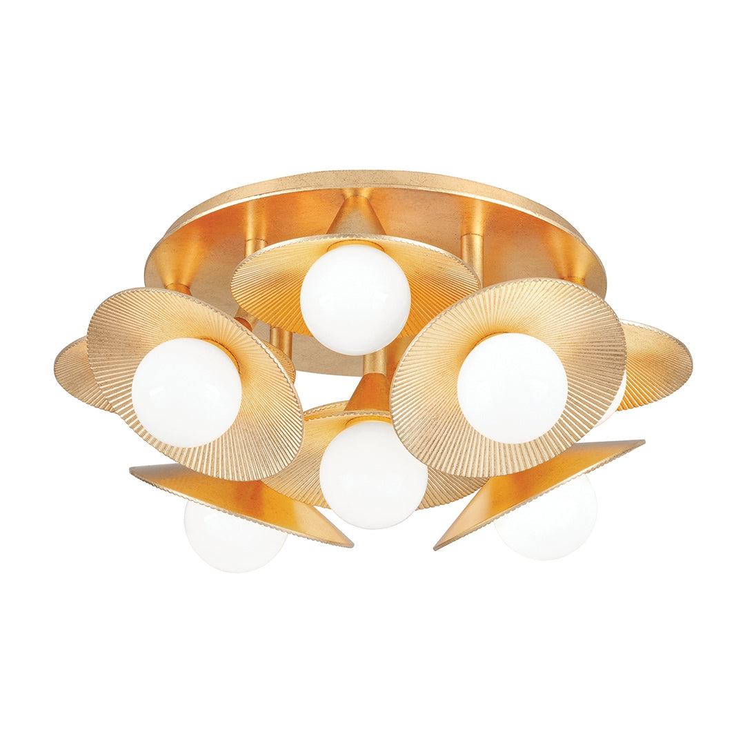 Corbett Lighting Canada - 333-09-VGL - LED Semi Flush Mount - Emerald - Vintage Gold Leaf