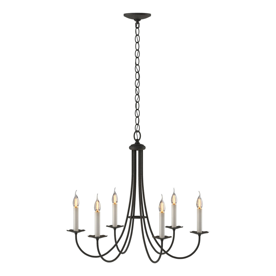 Hubbardton Forge Canada - 101160-SKT-20 - Six Light Chandelier - Simple Lines - Natural Iron