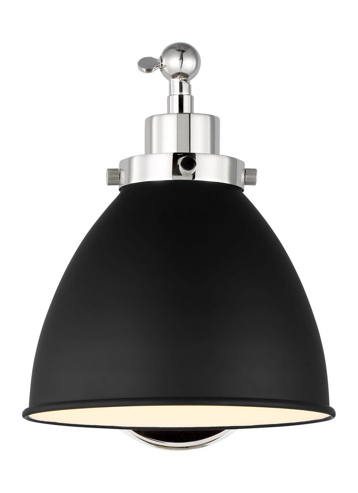 Visual Comfort Studio Canada - CW1131MBKPN - One Light Wall Sconce - Wellfleet - Midnight Black and Polished Nickel