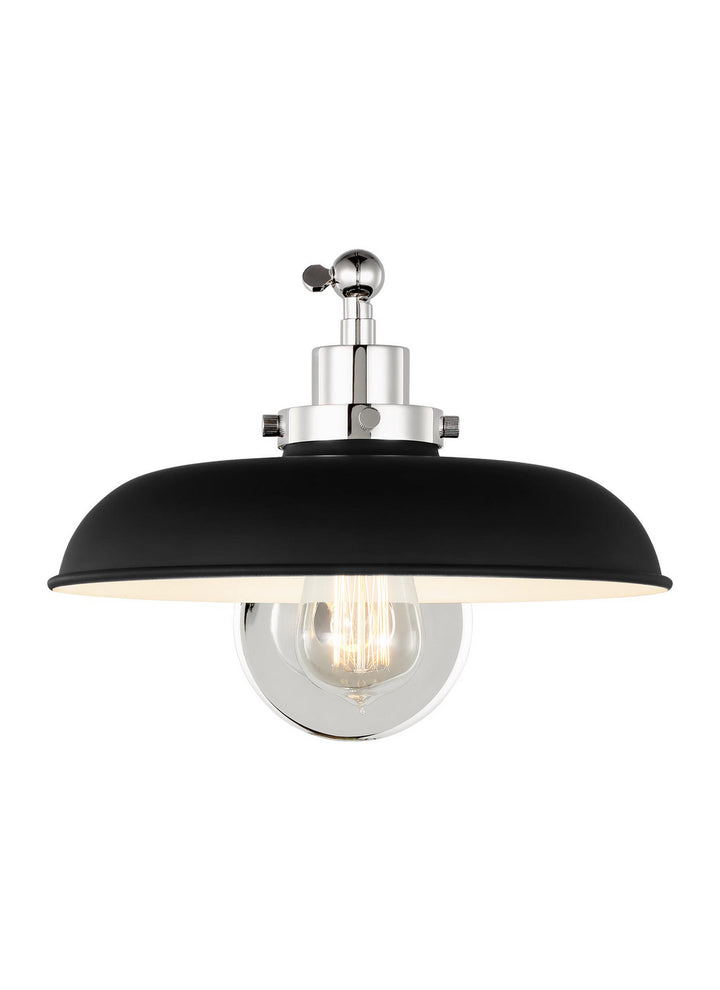Visual Comfort Studio Canada - CW1141MBKPN - One Light Wall Sconce - Wellfleet - Midnight Black and Polished Nickel