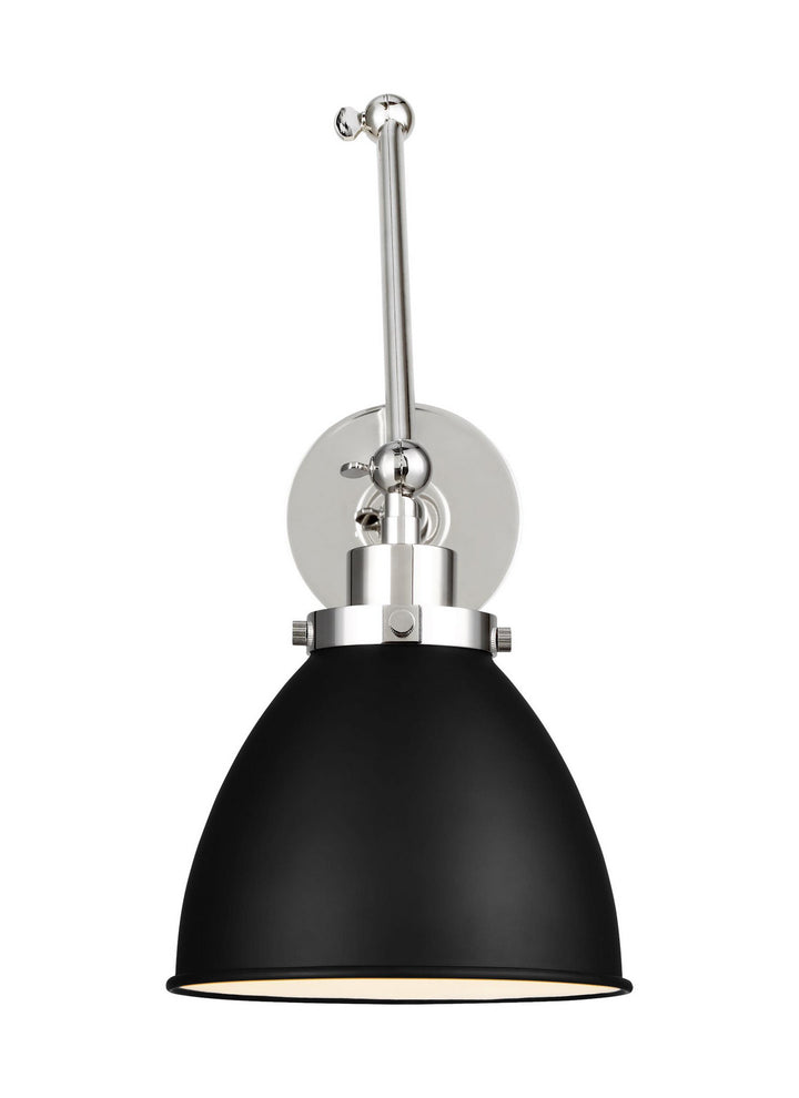 Visual Comfort Studio Canada - CW1161MBKPN - One Light Wall Sconce - Wellfleet - Midnight Black and Polished Nickel