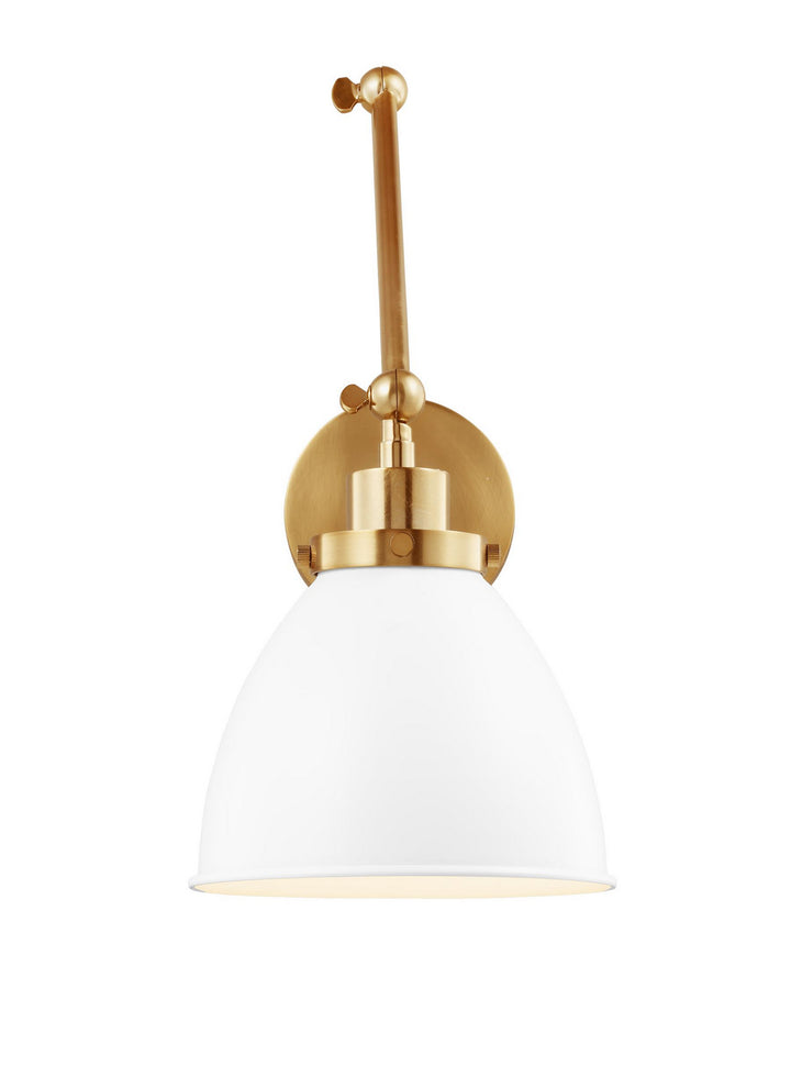 Visual Comfort Studio Canada - CW1161MWTBBS - One Light Wall Sconce - Wellfleet - Matte White and Burnished Brass