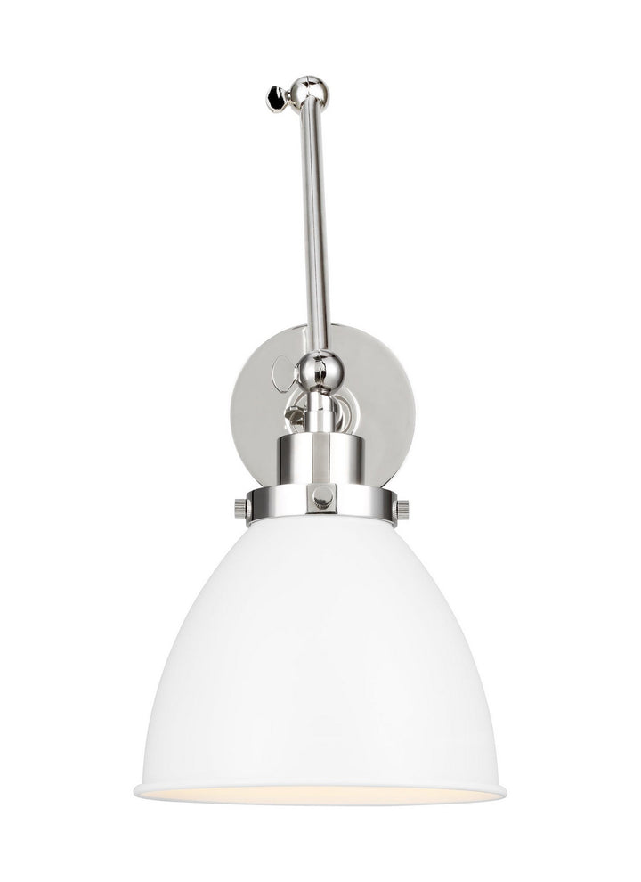 Visual Comfort Studio Canada - CW1161MWTPN - One Light Wall Sconce - Wellfleet - Matte White and Polished Nickel