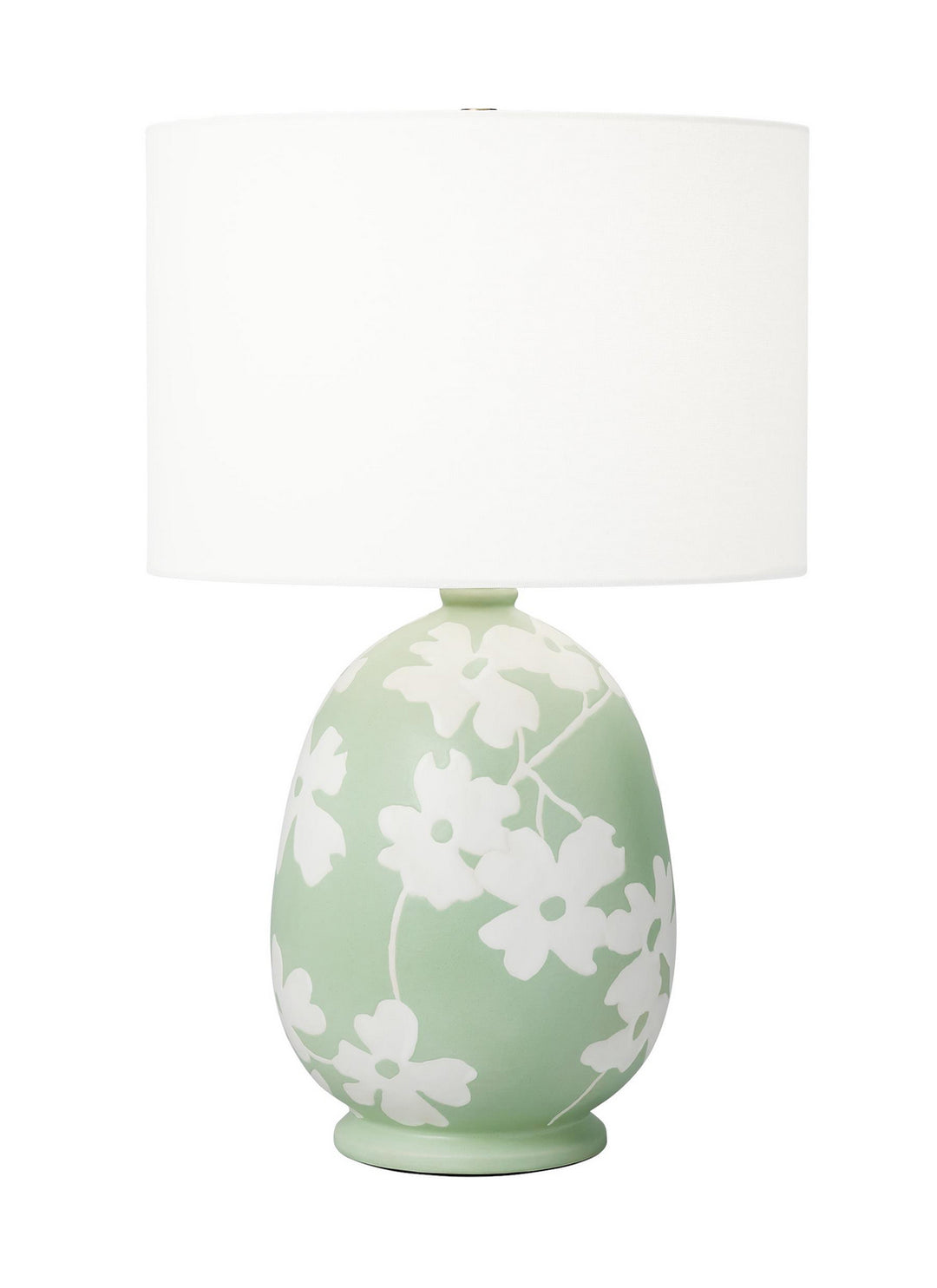 Lila One Light Table Lamp in Semi Matte Green - available from The Lighting Shoppe, trusted by Canadian homeowners