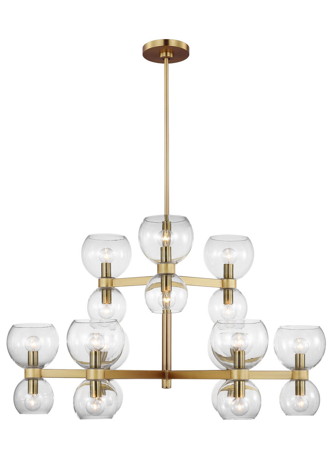 Visual Comfort Studio Canada - KSC10018BBSCG - 18 Light Chandelier - Londyn - Burnished Brass with Clear Glass