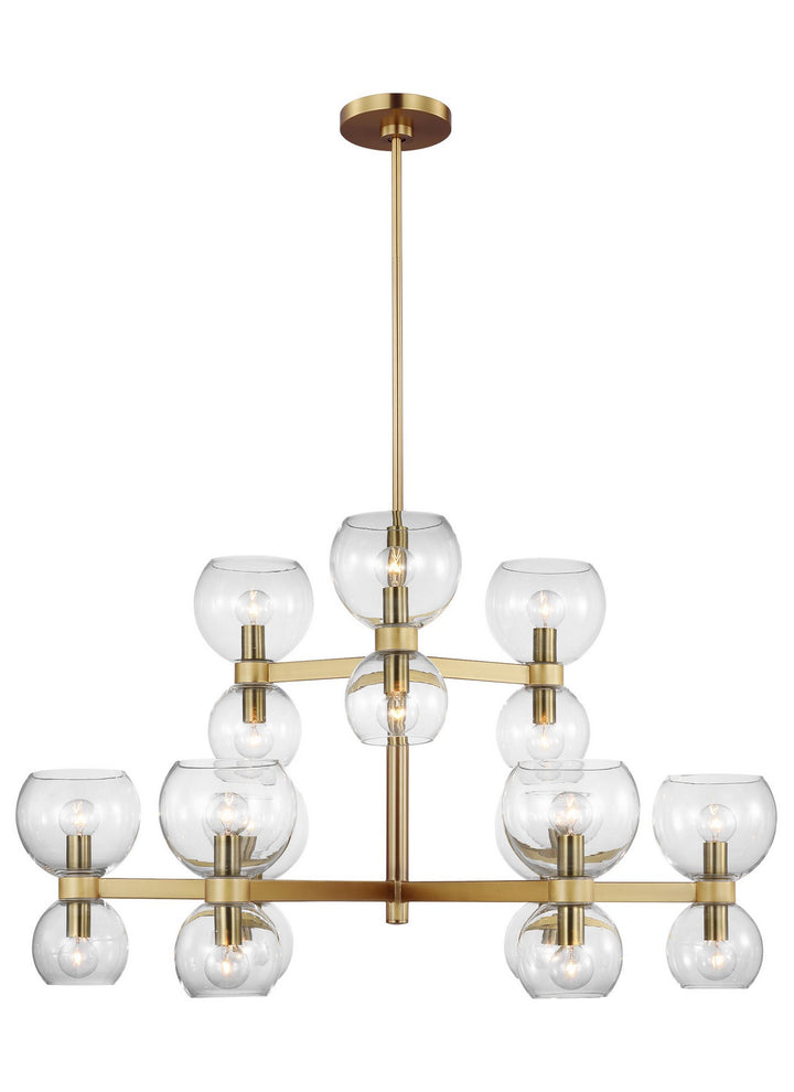 Visual Comfort Studio Canada - KSC10018BBSCG - 18 Light Chandelier - Londyn - Burnished Brass with Clear Glass
