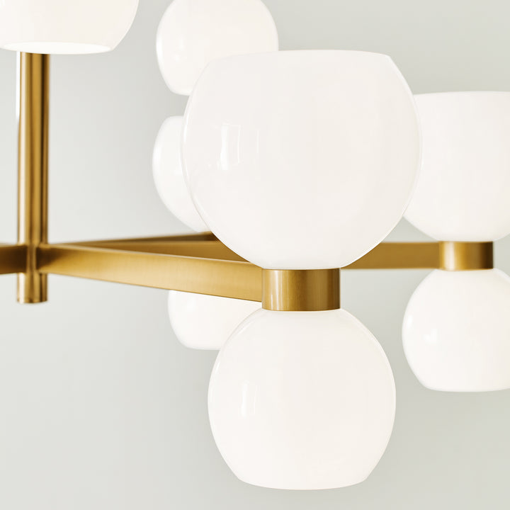 Visual Comfort Studio Canada - KSC10018BBSMG - 18 Light Chandelier - Londyn - Burnished Brass with Milk White Glass