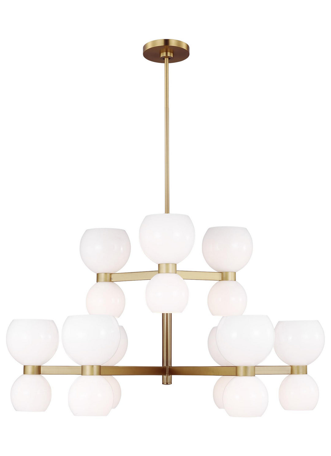 Visual Comfort Studio Canada - KSC10018BBSMG - 18 Light Chandelier - Londyn - Burnished Brass with Milk White Glass