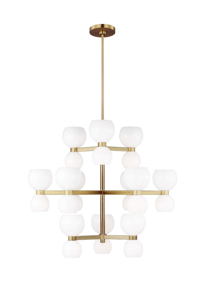 Visual Comfort Studio Canada - KSC10124BBSMG - 24 Light Chandelier - Londyn - Burnished Brass with Milk White Glass