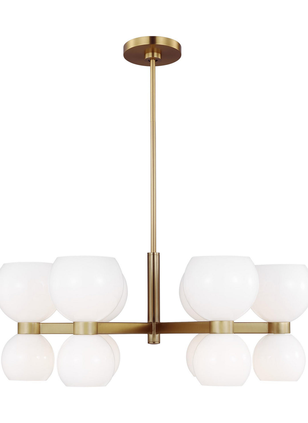 Visual Comfort Studio Canada - KSC10212BBSMG - 12 Light Chandelier - Londyn - Burnished Brass with Milk White Glass