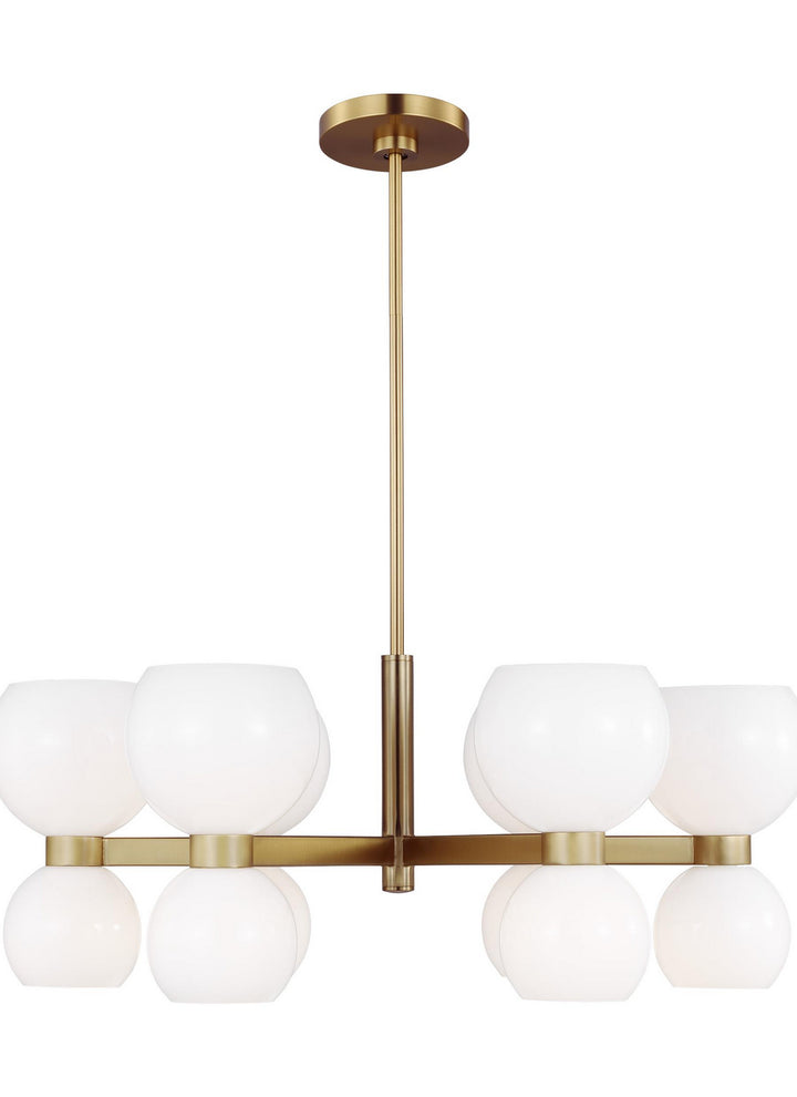 Visual Comfort Studio Canada - KSC10212BBSMG - 12 Light Chandelier - Londyn - Burnished Brass with Milk White Glass