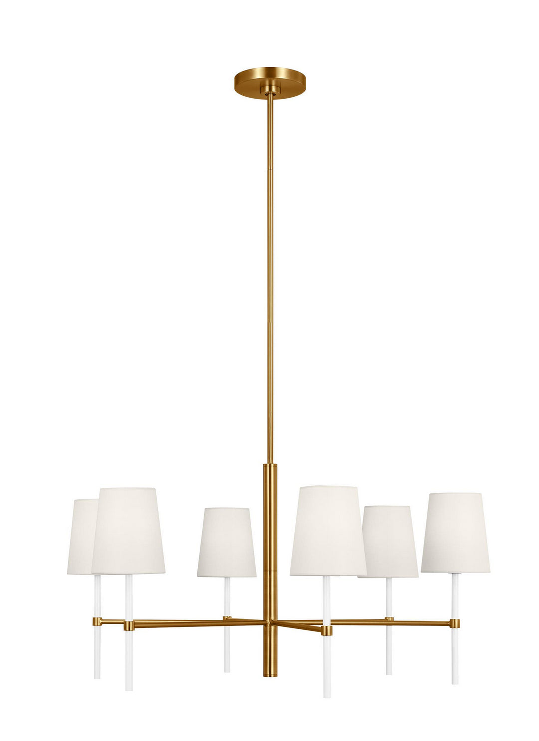 Visual Comfort Studio Canada - KSC1086BBSGW - Six Light Chandelier - Monroe - Burnished Brass