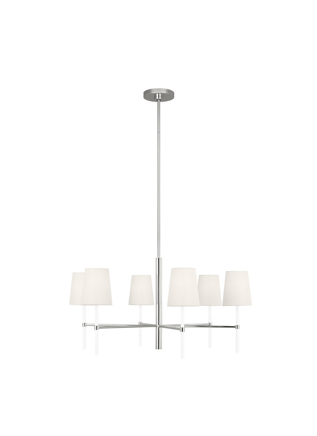 Visual Comfort Studio Canada - KSC1086PNGW - Six Light Chandelier - Monroe - Polished Nickel