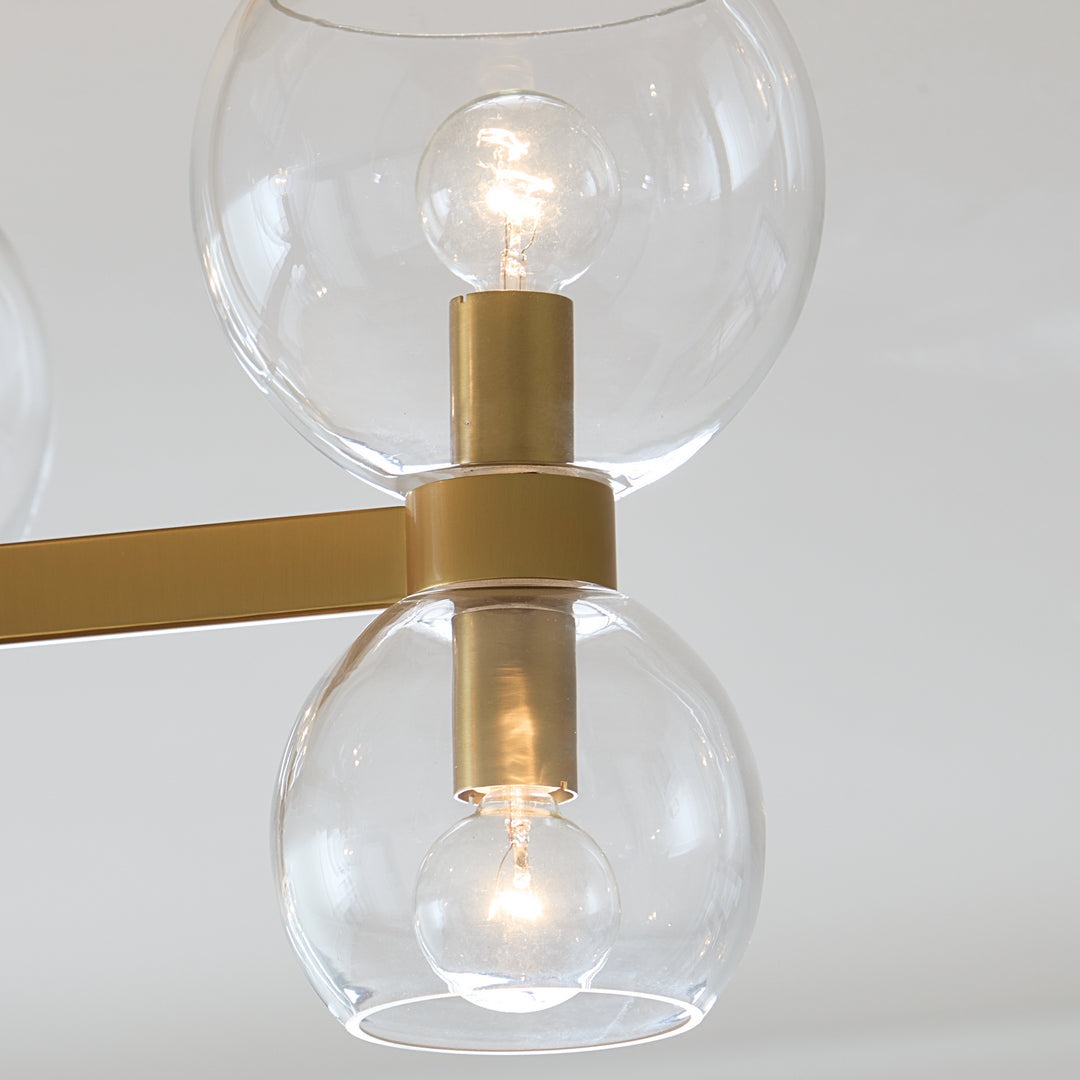 Visual Comfort Studio Canada - KSF1036BBSCG - Six Light Semi Flush Mount - Londyn - Burnished Brass with Clear Glass