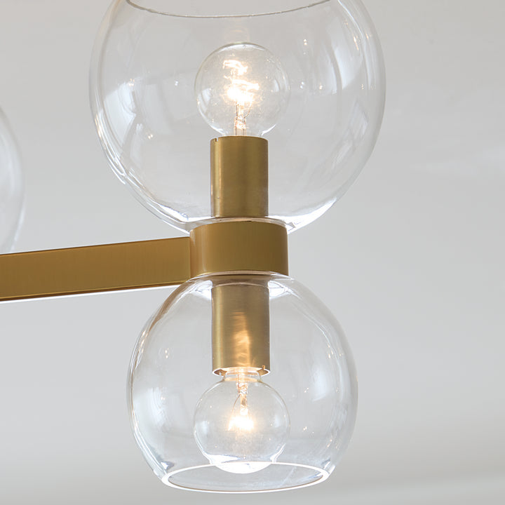 Visual Comfort Studio Canada - KSF1036BBSCG - Six Light Semi Flush Mount - Londyn - Burnished Brass with Clear Glass