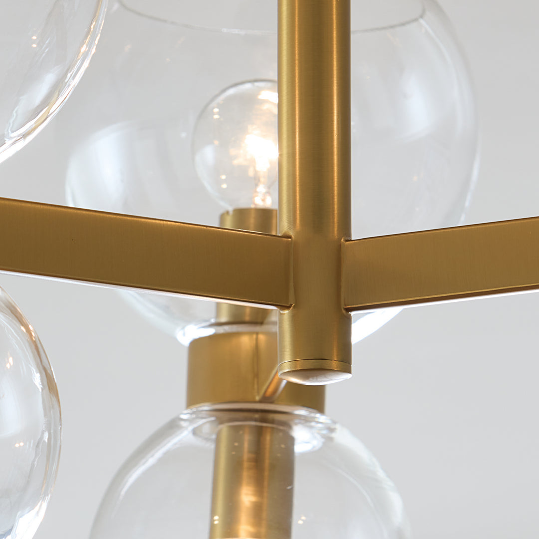 Visual Comfort Studio Canada - KSF1036BBSCG - Six Light Semi Flush Mount - Londyn - Burnished Brass with Clear Glass