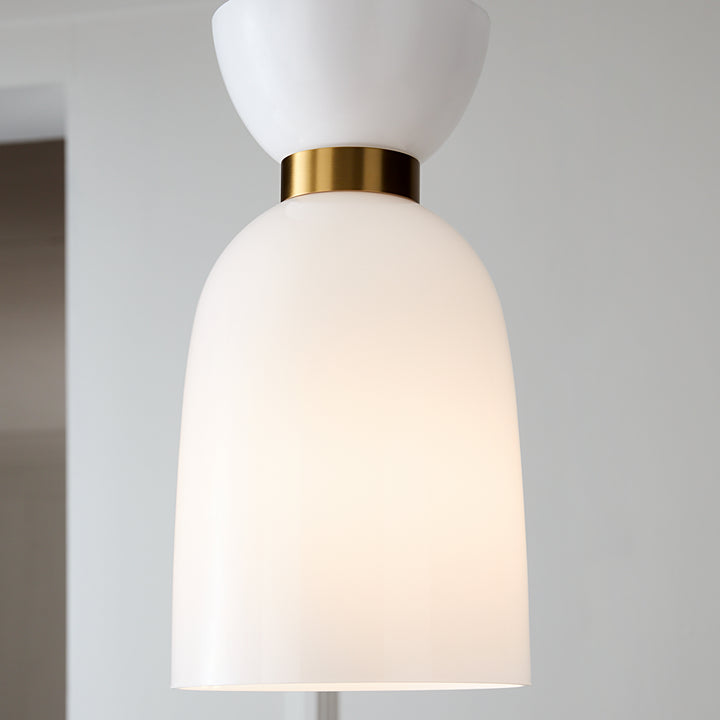 Visual Comfort Studio Canada - KSP1031BBSMG - One Light Pendant - Londyn - Burnished Brass with Milk White Glass