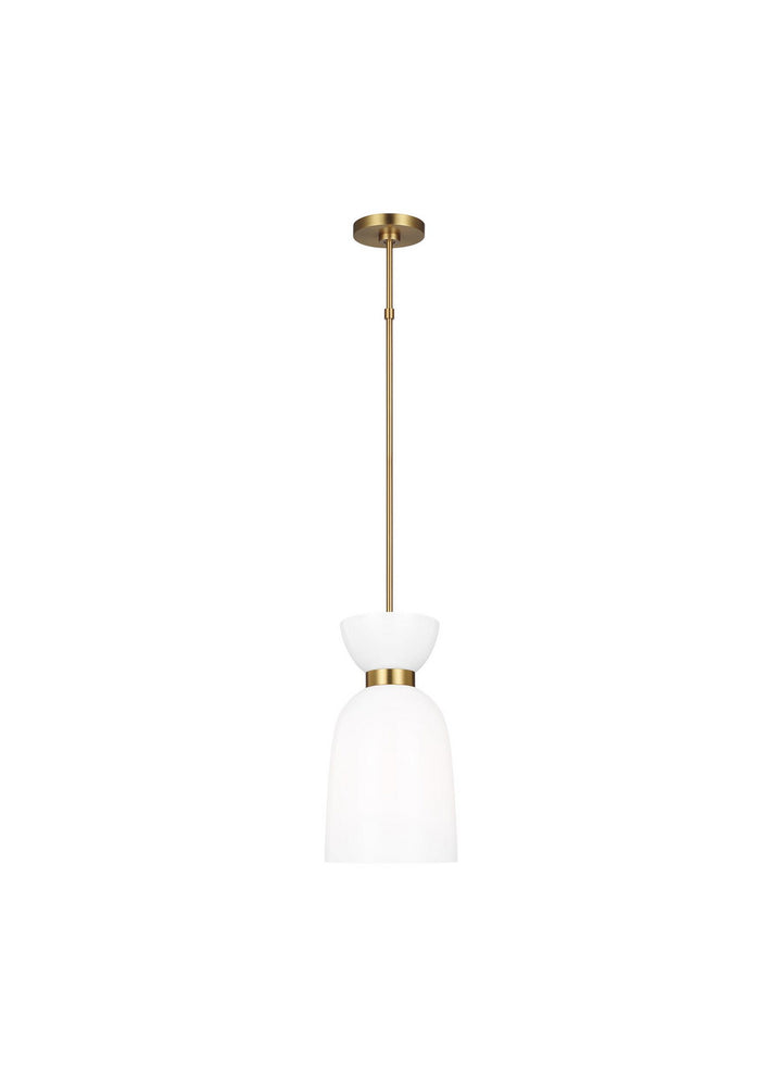 Visual Comfort Studio Canada - KSP1031BBSMG - One Light Pendant - Londyn - Burnished Brass with Milk White Glass