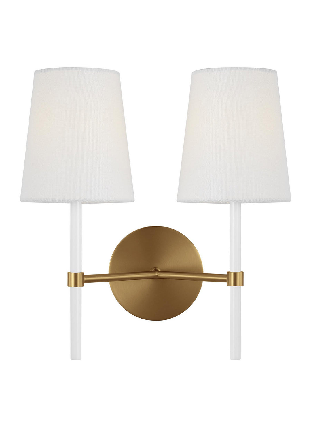 Monroe Two Light Wall Sconce in Burnished Brass - available from The Lighting Shoppe, trusted by Canadian homeowners