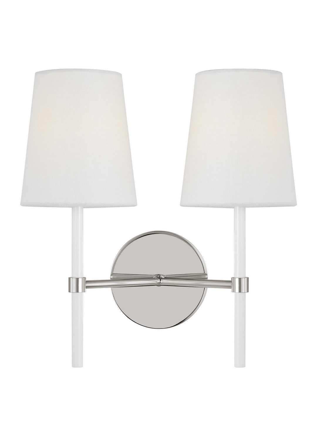 Monroe Two Light Wall Sconce in Polished Nickel - available from The Lighting Shoppe, trusted by Canadian homeowners