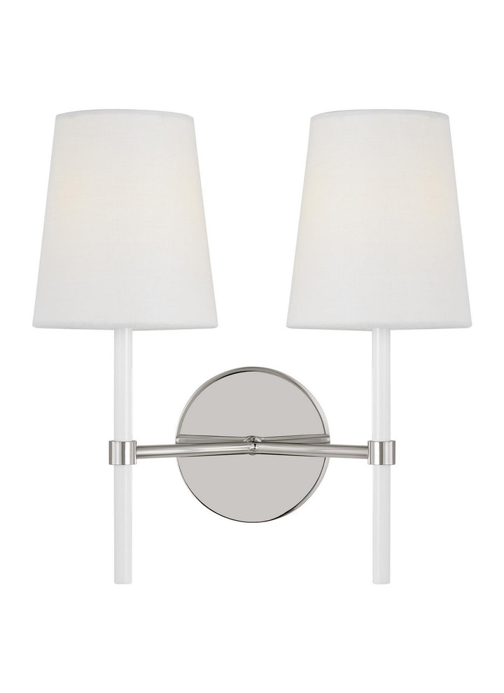 Monroe Two Light Wall Sconce in Polished Nickel - available from The Lighting Shoppe, trusted by Canadian homeowners