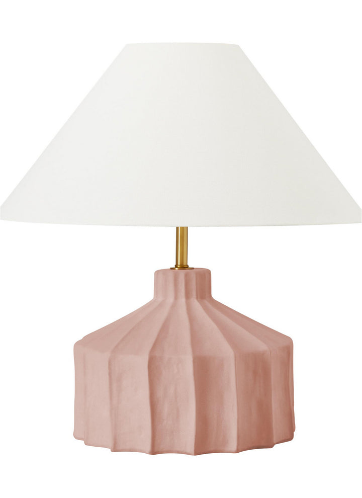 Veneto One Light Table Lamp in Dusty Rose - available from The Lighting Shoppe, trusted by Canadian homeowners