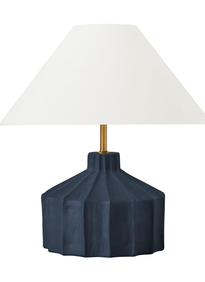 Veneto One Light Table Lamp in Matte Medium Blue Wash - available from The Lighting Shoppe, trusted by Canadian homeowners