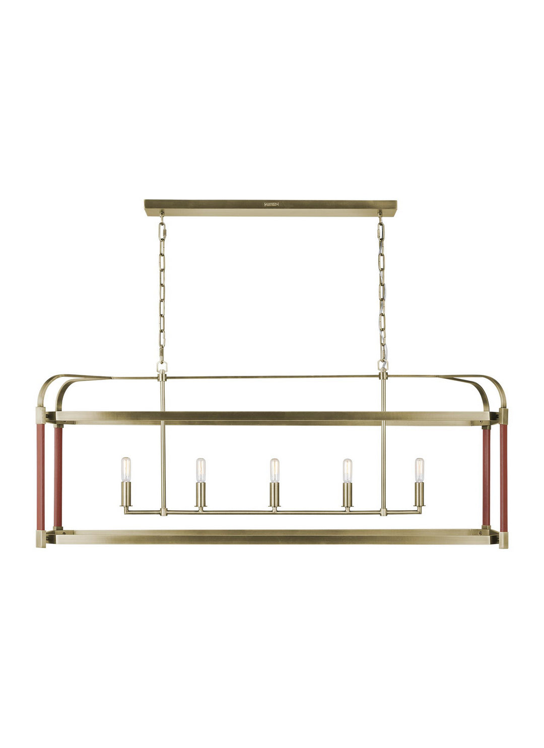 Visual Comfort Studio Canada - LC1165TWB - Five Light Chandelier - Hadley - Time Worn Brass