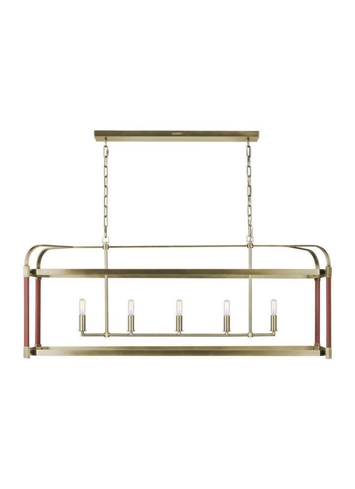 Visual Comfort Studio Canada - LC1165TWB - Five Light Chandelier - Hadley - Time Worn Brass