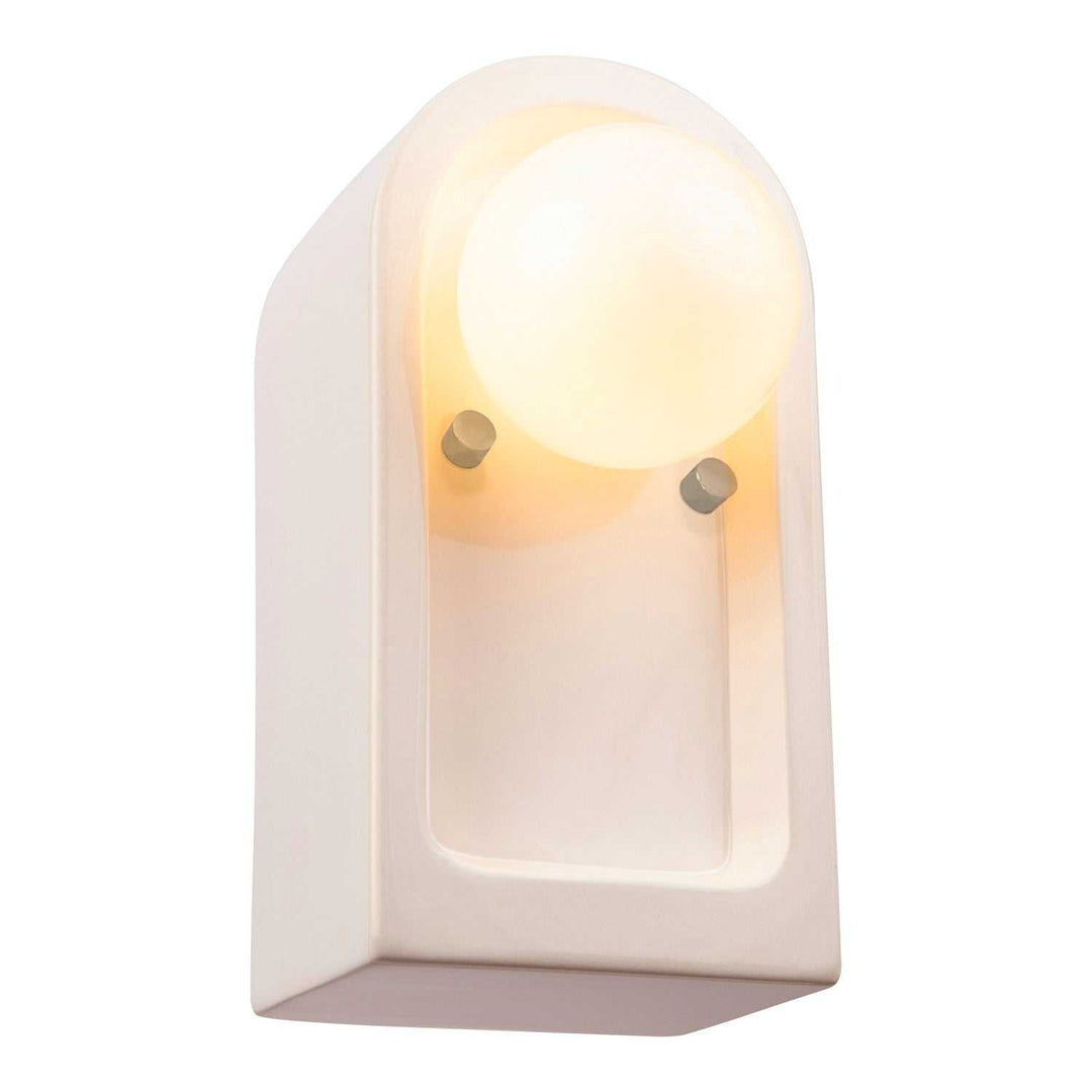 Ambiance Collection One Light Wall Sconce in Matte White Justice Designs