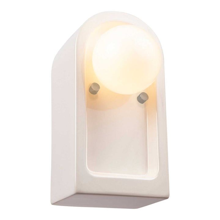 Ambiance Collection One Light Wall Sconce in Gloss White Justice Designs