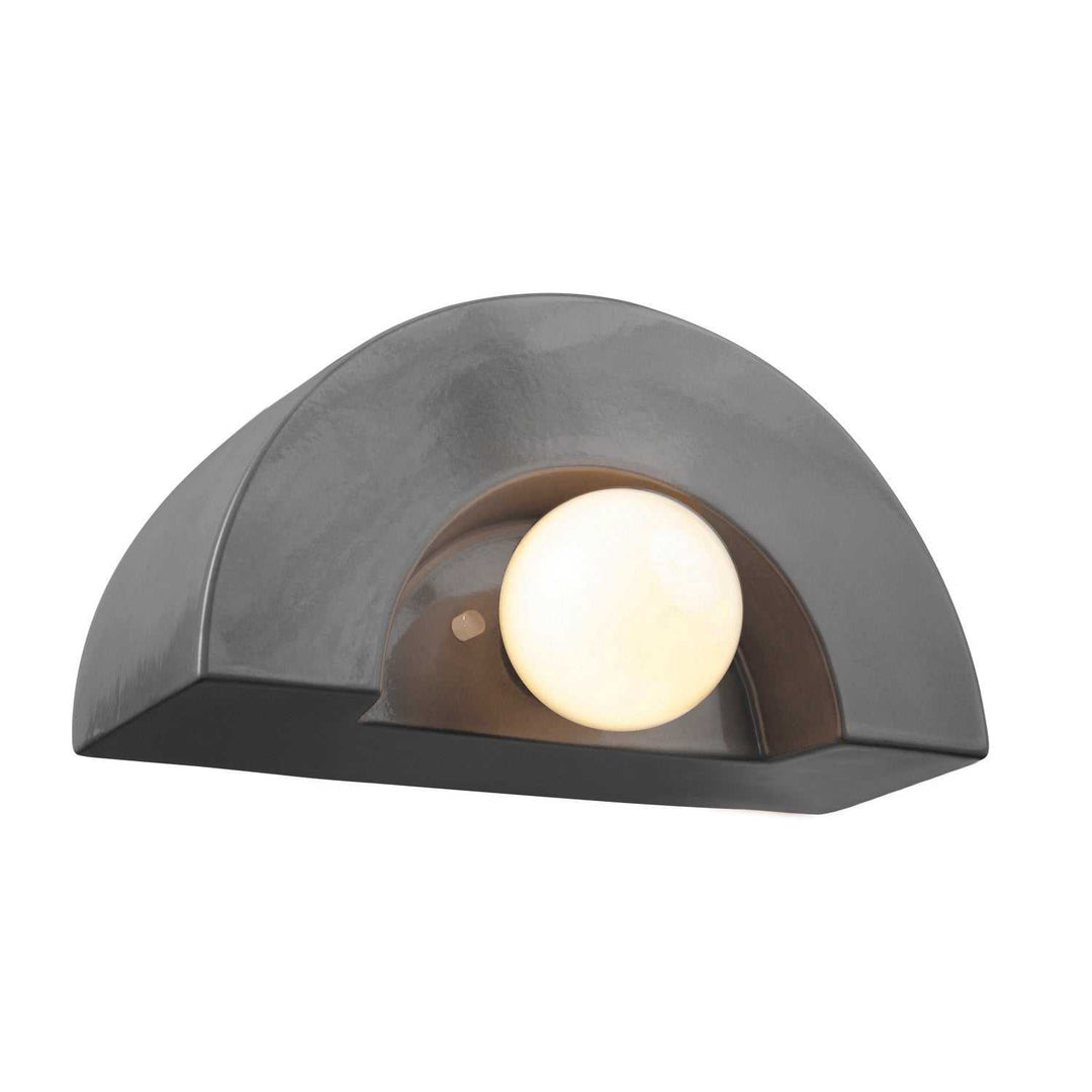 Ambiance Collection One Light Wall Sconce in Gloss Grey Justice Designs