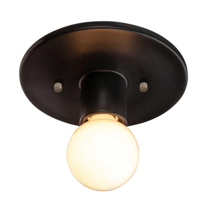 Radiance Collection One Light Flush-Mount in Carbon - Matte Black Justice Designs