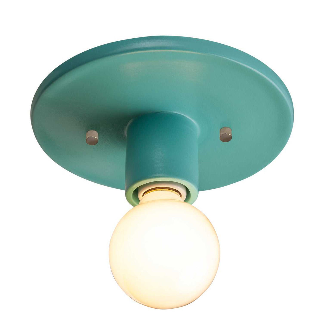 Radiance Collection One Light Flush-Mount in Reflecting Pool Justice Designs