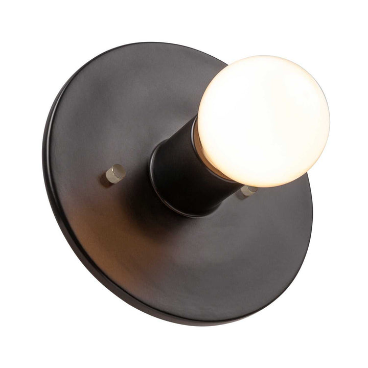 Ambiance Collection One Light Wall Sconce in Carbon - Matte Black Justice Designs