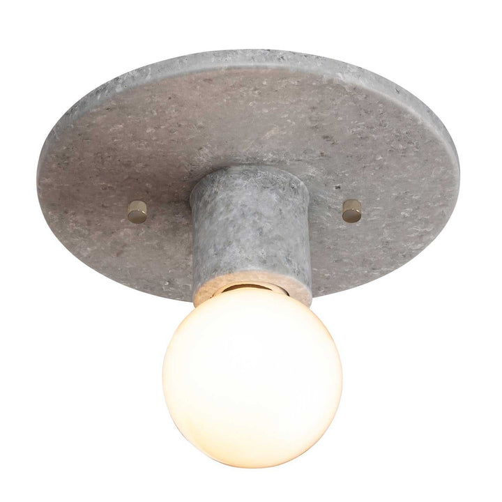 Radiance Collection One Light Flush-Mount in Concrete Justice Designs