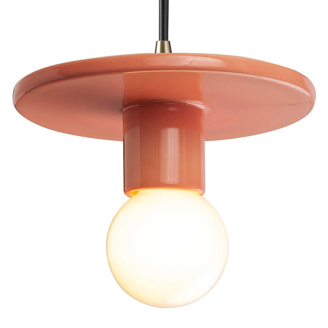 Radiance One Light Pendant in Gloss Blush Justice Designs