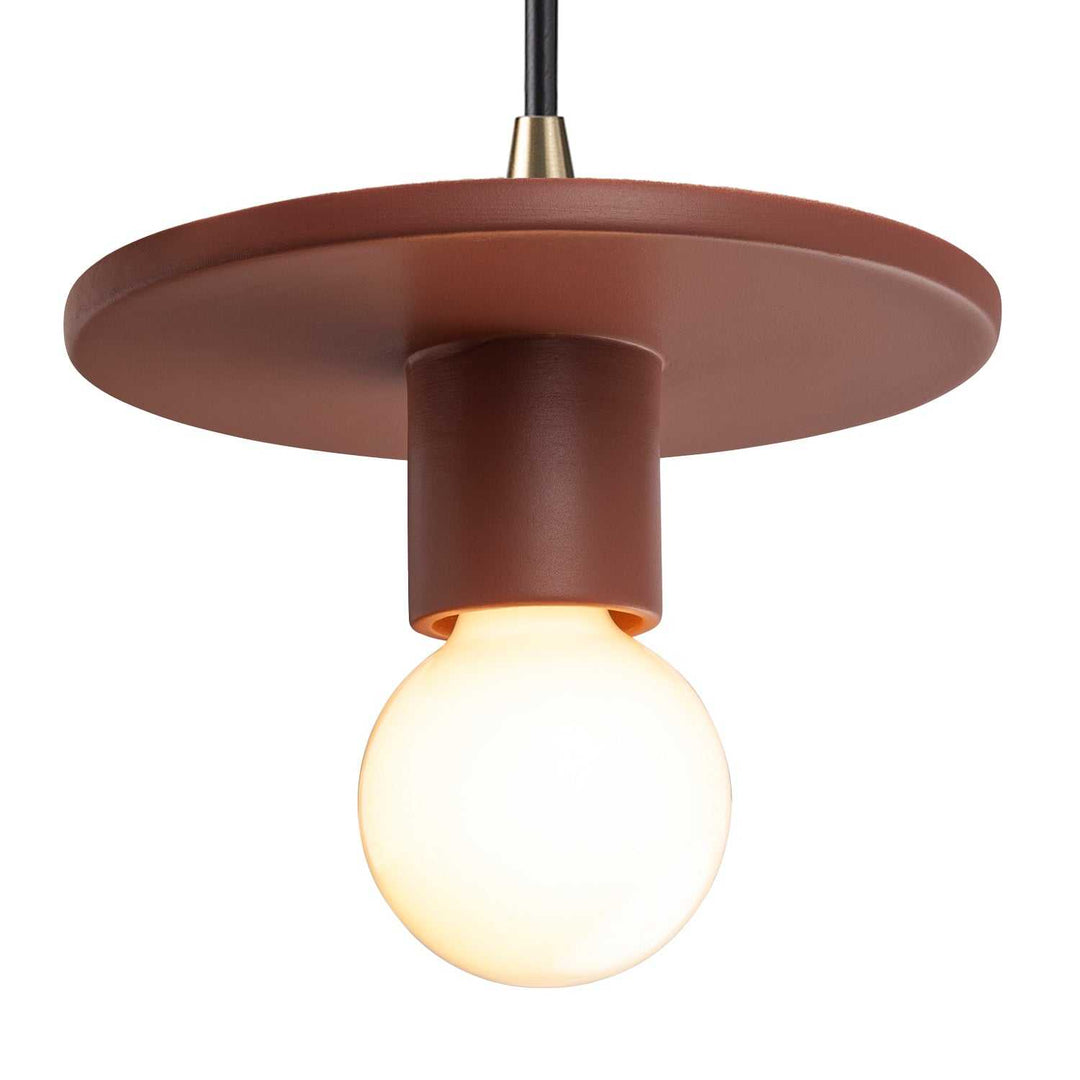 Radiance One Light Pendant in Canyon Clay Justice Designs