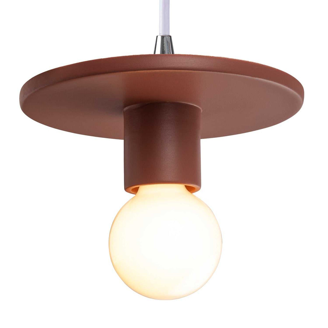 Radiance One Light Pendant in Canyon Clay Justice Designs