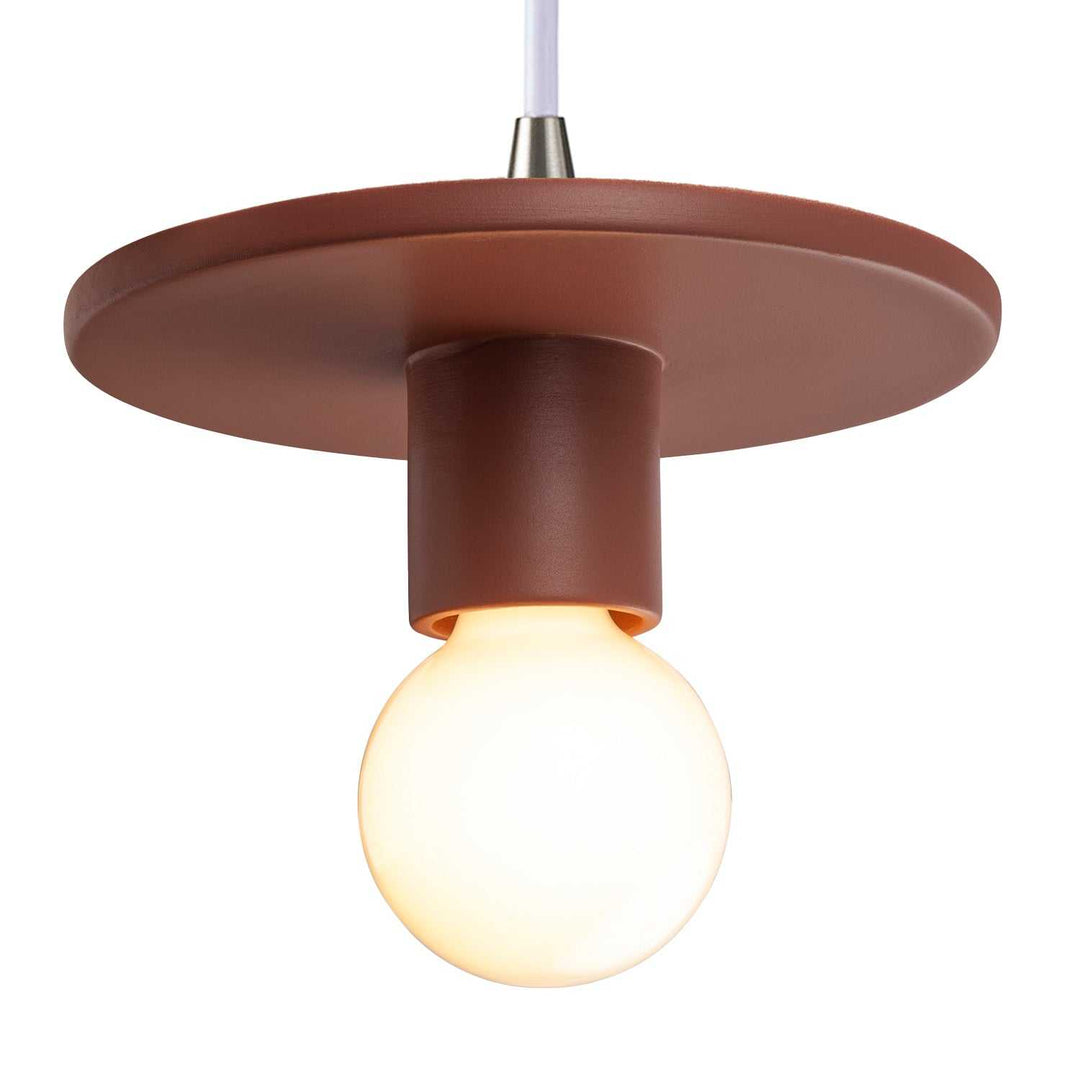 Radiance One Light Pendant in Canyon Clay Justice Designs