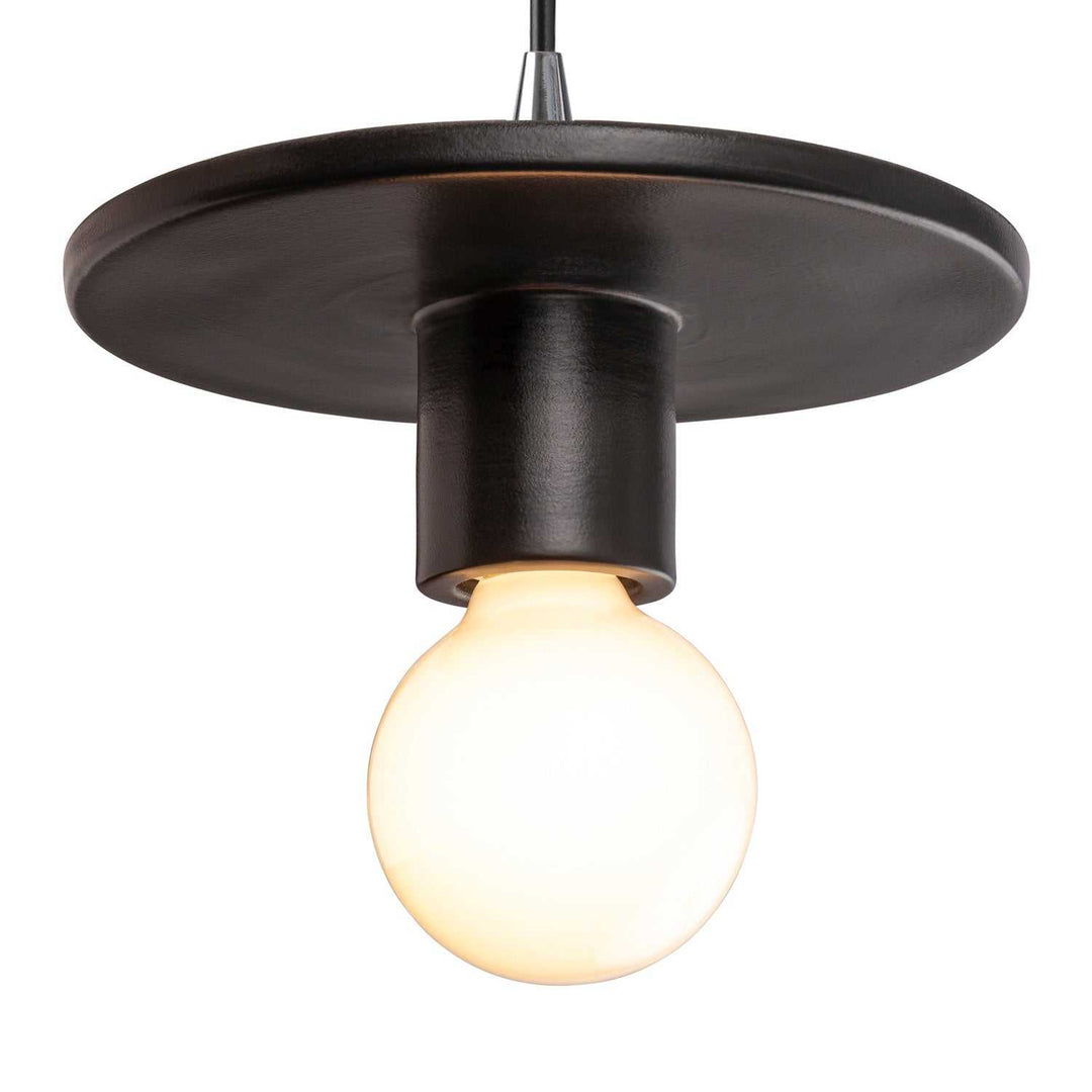 Radiance One Light Pendant in Carbon - Matte Black Justice Designs