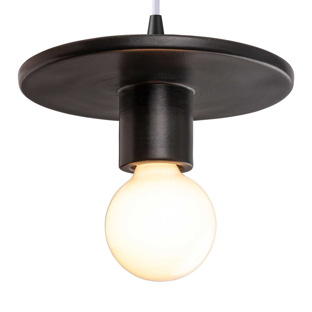 Radiance One Light Pendant in Carbon - Matte Black Justice Designs
